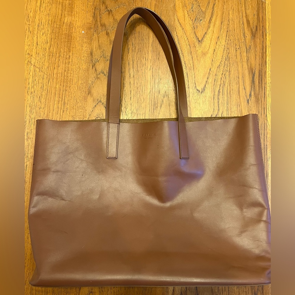 EUC Everlane The Day Market Tote - Cognac